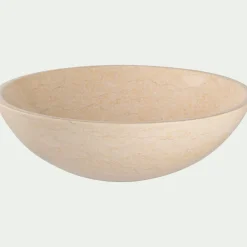 alinea Vasque Salle De Bain*Vasque de salle de bains ronde en pierre de rivière - Beige