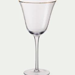alinea Verre À Pied|Verre À Vin*Verre à pied avec liseré doré en verre 32cl - Transparent
