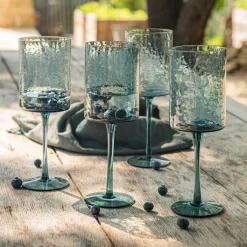 alinea Verre À Pied|Verre À Vin*Verre à pied en verre 37cl - Bleu