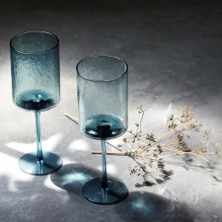 alinea Verre À Pied|Verre À Vin*Verre à pied en verre 37cl - Bleu