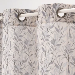 alinea Voilage*Voilage à œillets en coton motif Oranger 140x250cm - Blanc