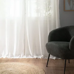 alinea Matelas Enfant|Bureau Enfant*Voilage à œillets en polyester 135x250cm - ventoux Blanc