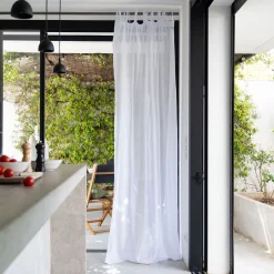 alinea Voilage*Voilage à nouettes en polyester et coton 130x250cm - Blanc