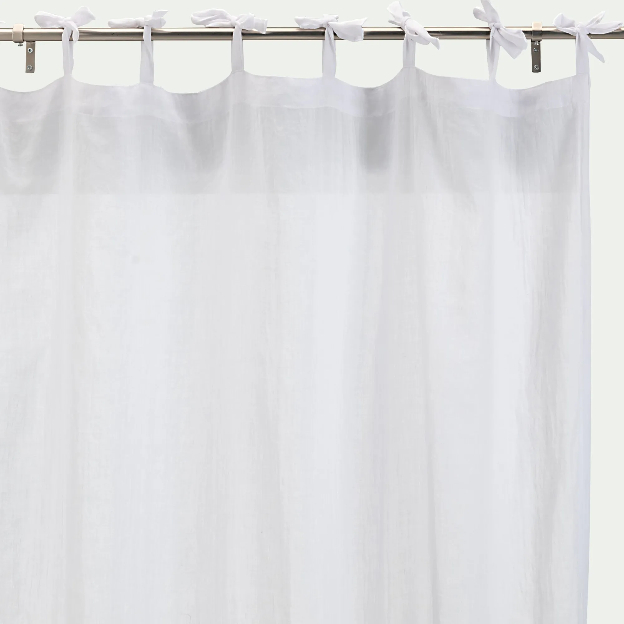 alinea Voilage*Voilage à nouettes en polyester et coton 130x250cm - Blanc