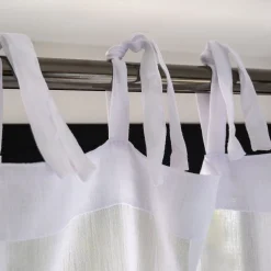 alinea Voilage*Voilage à nouettes en polyester et coton 130x250cm - Blanc