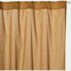alinea Voilage*Voilage à passants cachés en lin et coton finition liseré 140x260cm - brun alep Marron