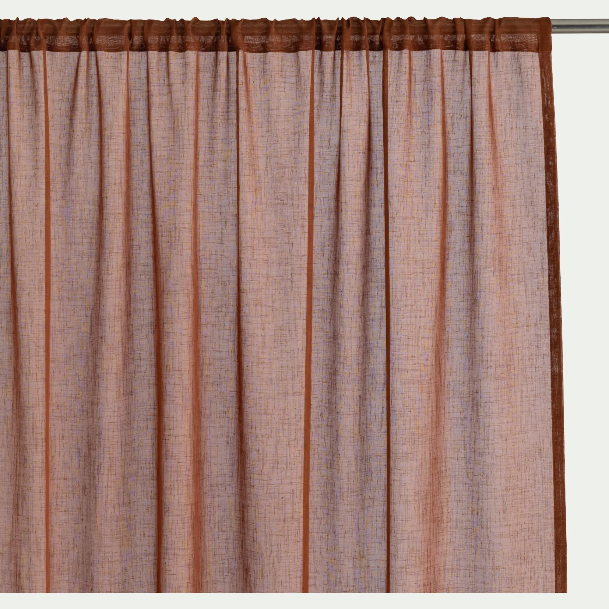 alinea Voilage*Voilage passe-tringle en polyester 140x250cm - Terracotta