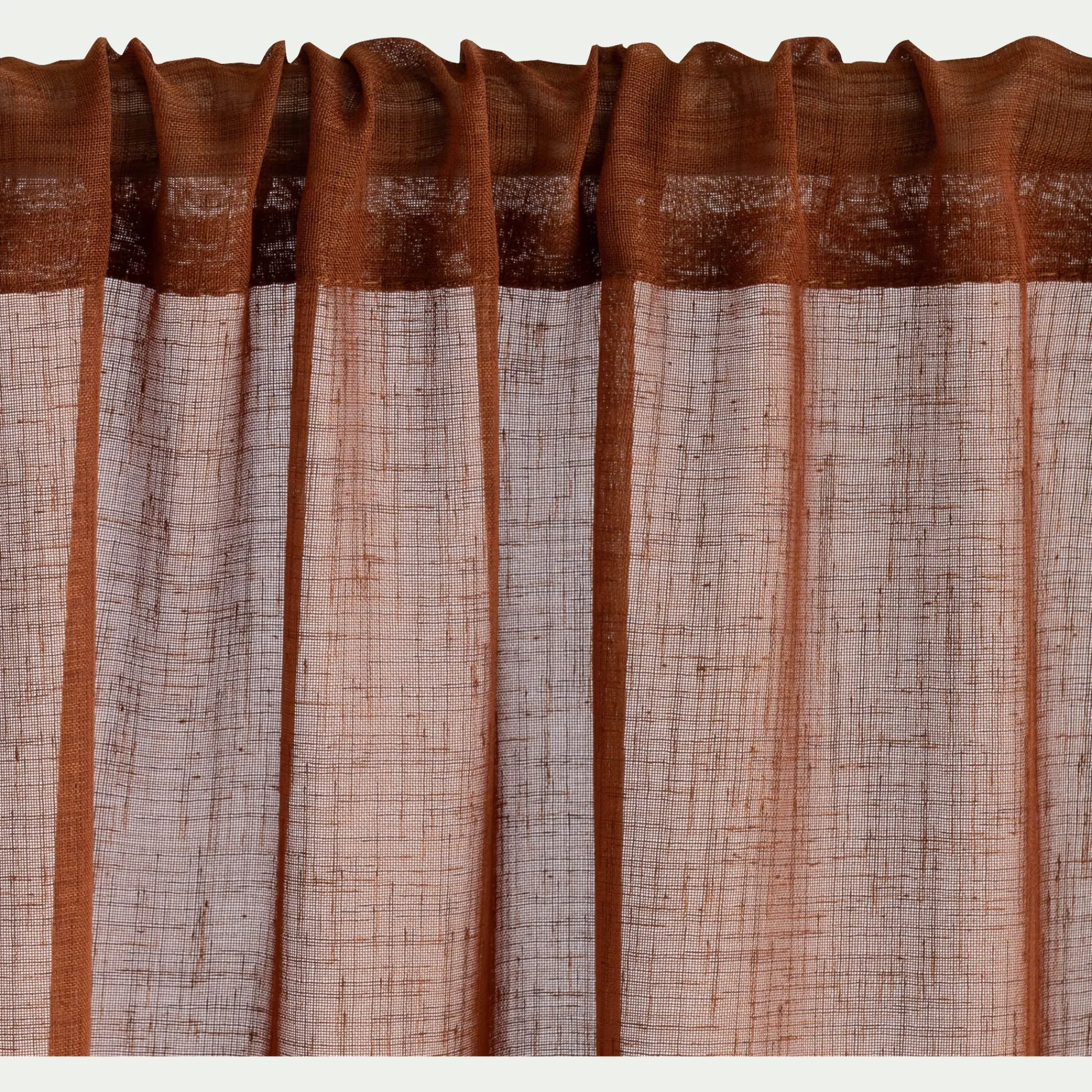 alinea Voilage*Voilage passe-tringle en polyester 140x250cm - Terracotta