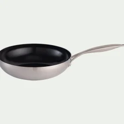 alinea Casserole, Poêle Et Sauteuse*Wok en inox et céramique D28cm - métallisé Gris